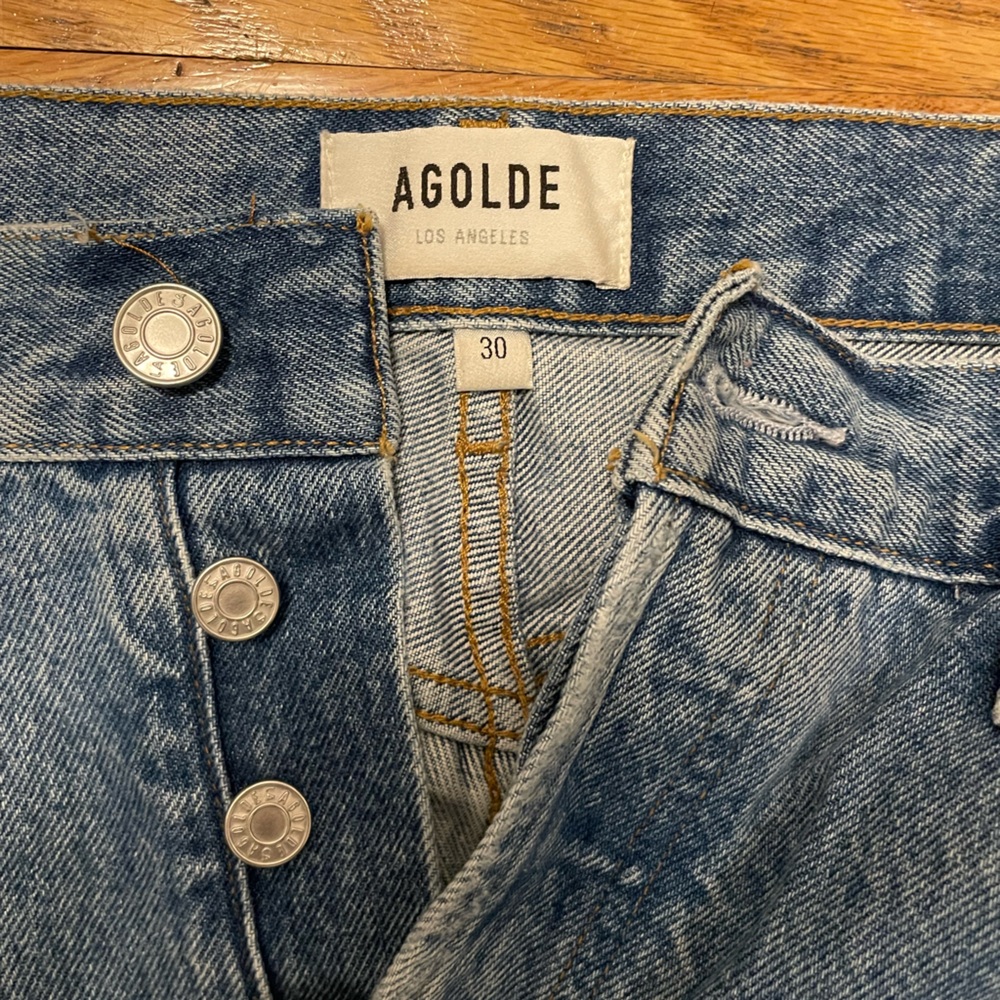Agolde Riley High Rise Crop, Size 30 - Picture 3 of 8